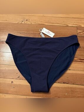 Vineyard Vines Seersucker Classic Bottom Deep Bay New 3X Swimsuit Bottom Bikini